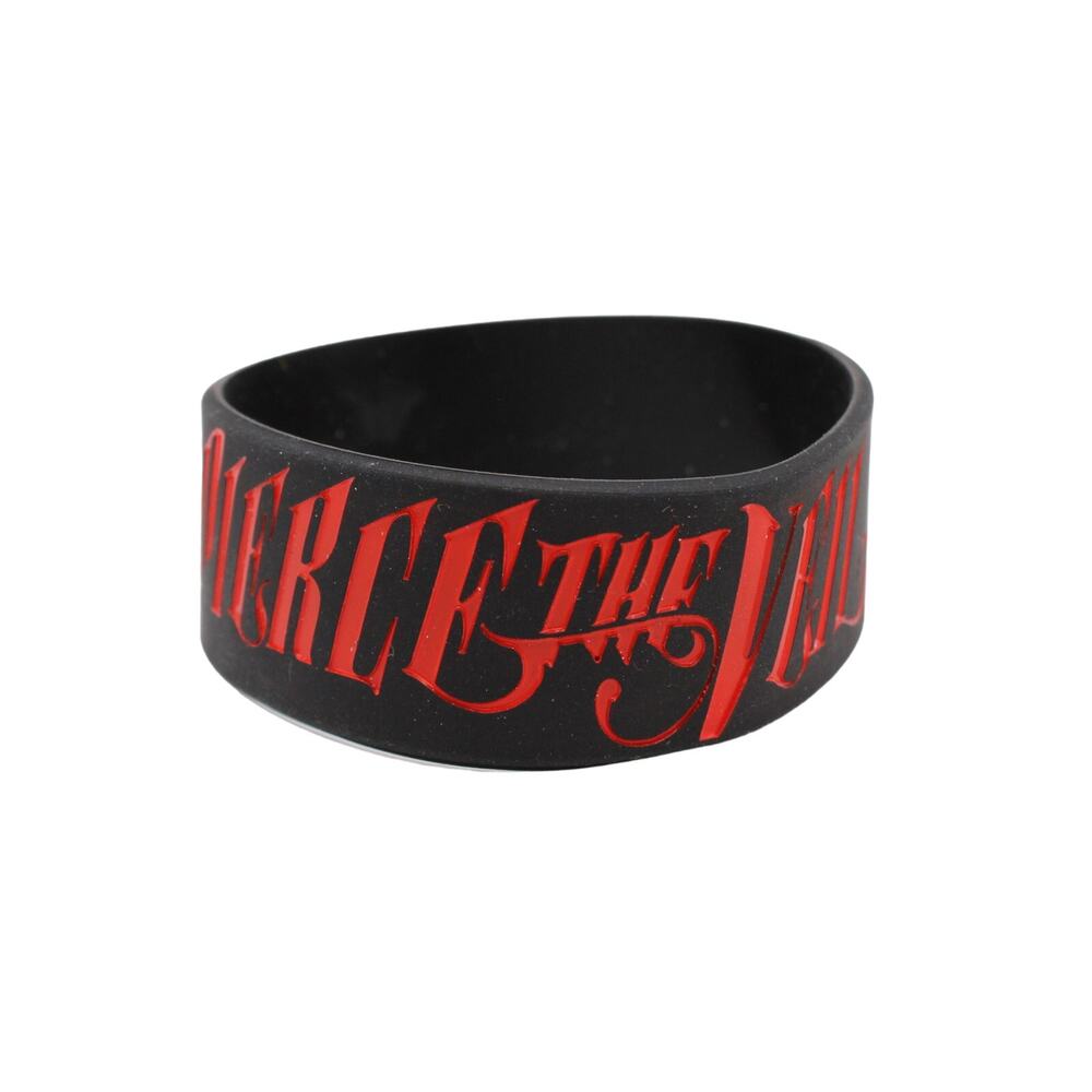 Pierce the Veil Red Logo Silicone Bracelet in Great Condition B2090